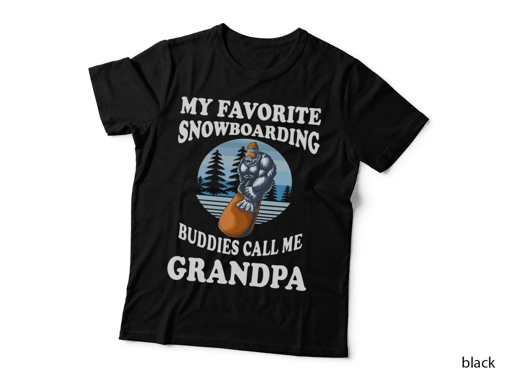 Mens My Favorite Snowboarding Buddies Call Me Grandpa Quotes T-Shirt