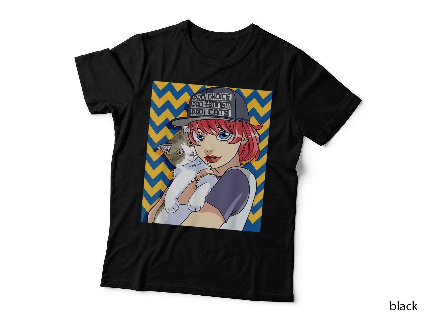 Pro-Choice Pro-Feminism Pro-Cats Woke Feminist Girl T-Shirt