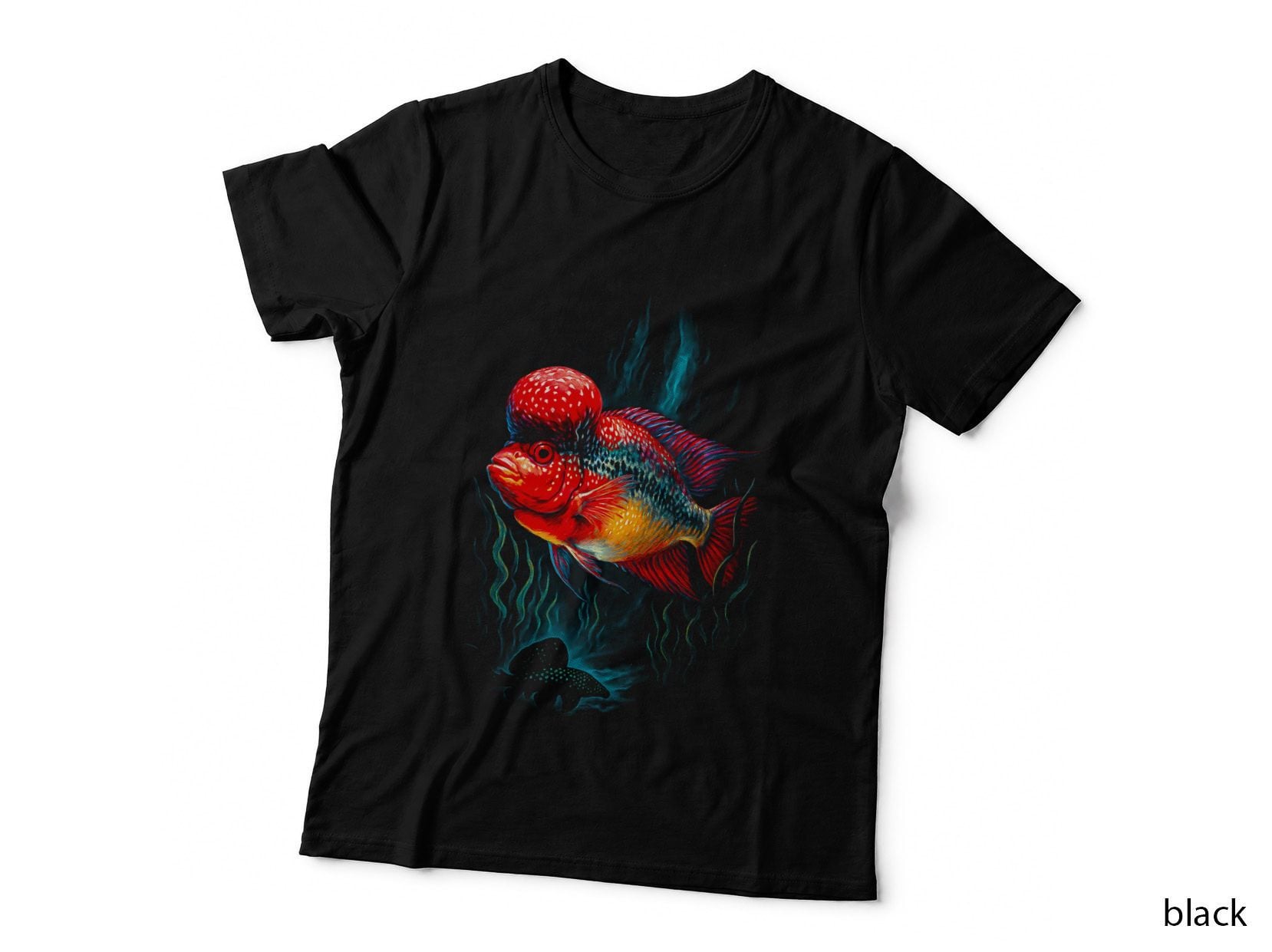 Arowana T-Shirt, Halftone Golden Arowana Graphic Tee, Aquarium Fish Shirt