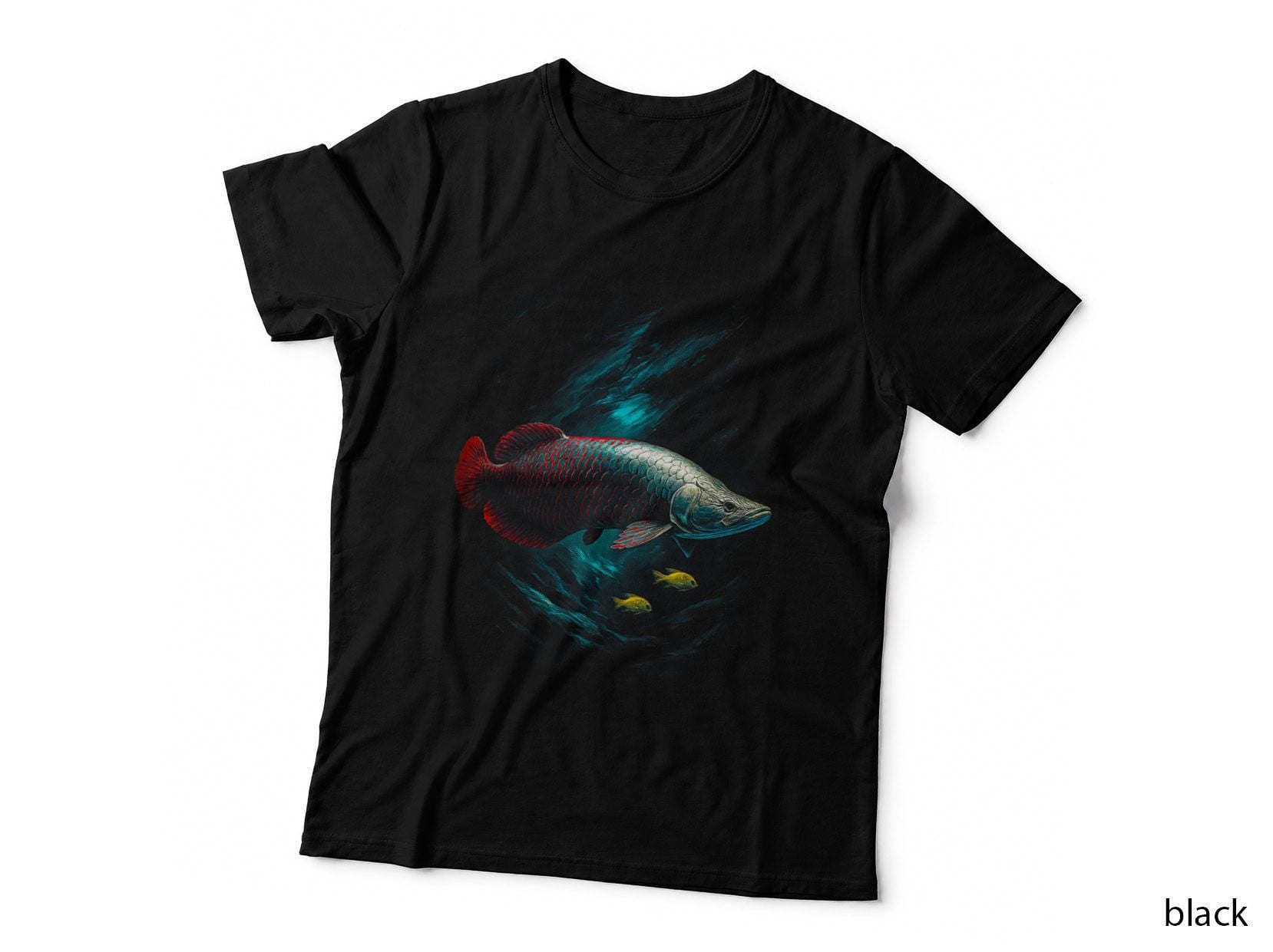 Arowana T-Shirt, Halftone Red Arowana Graphic Tee, Aquarium Fish Shirt