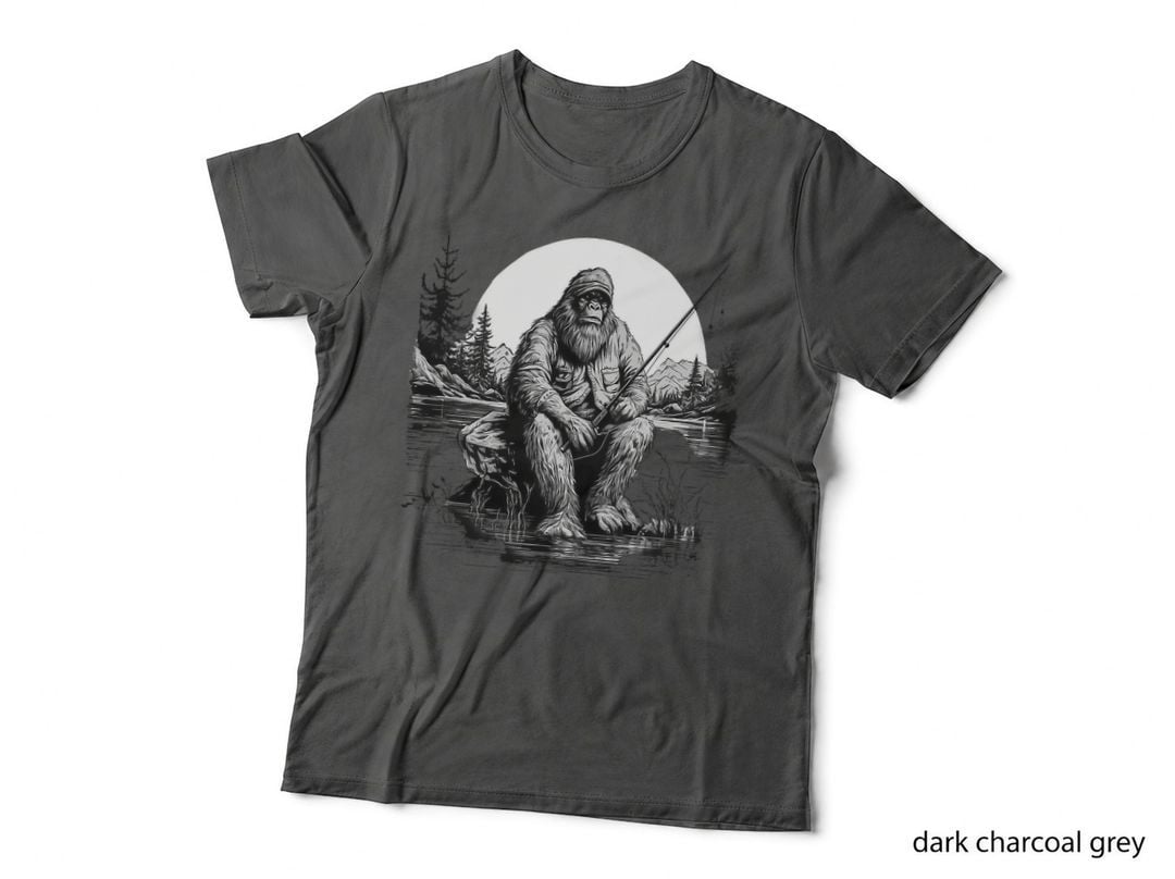 Big Foot Fishing, Cool Fishing Fisher Men, Fishing Fisherman T-Shirt