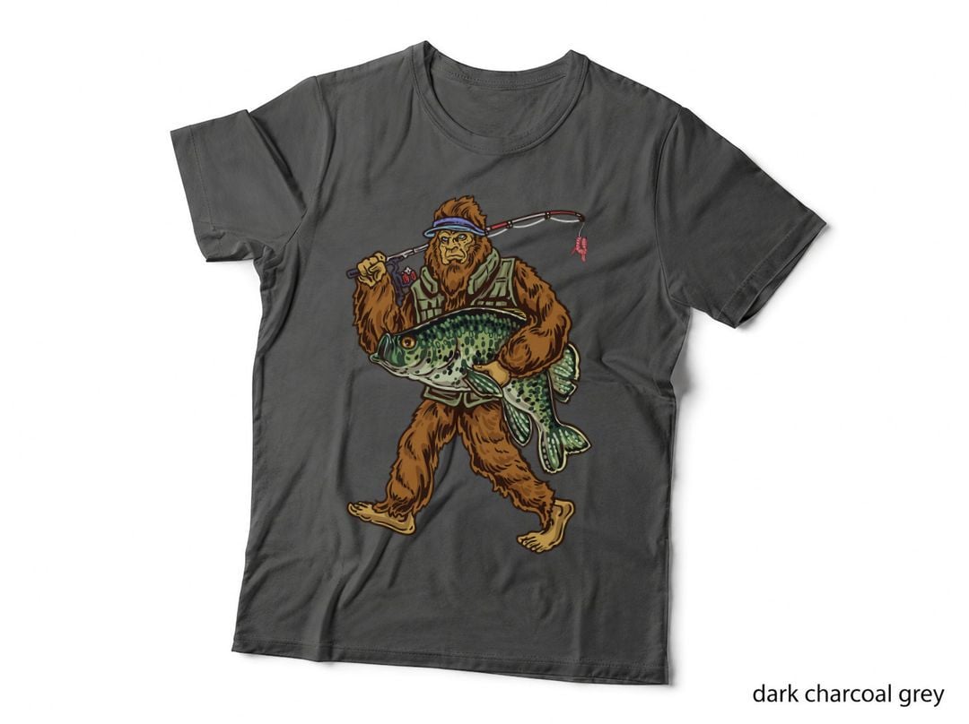 Crappie Fishing Bigfoot Panfishing Fishermen T-Shirt