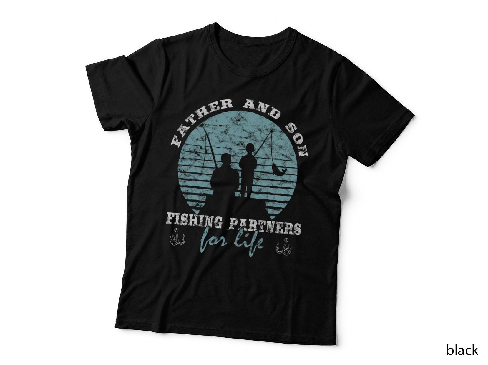 Father and Son Fishing Partners for Life Dad Son Fishing T-Shirt
