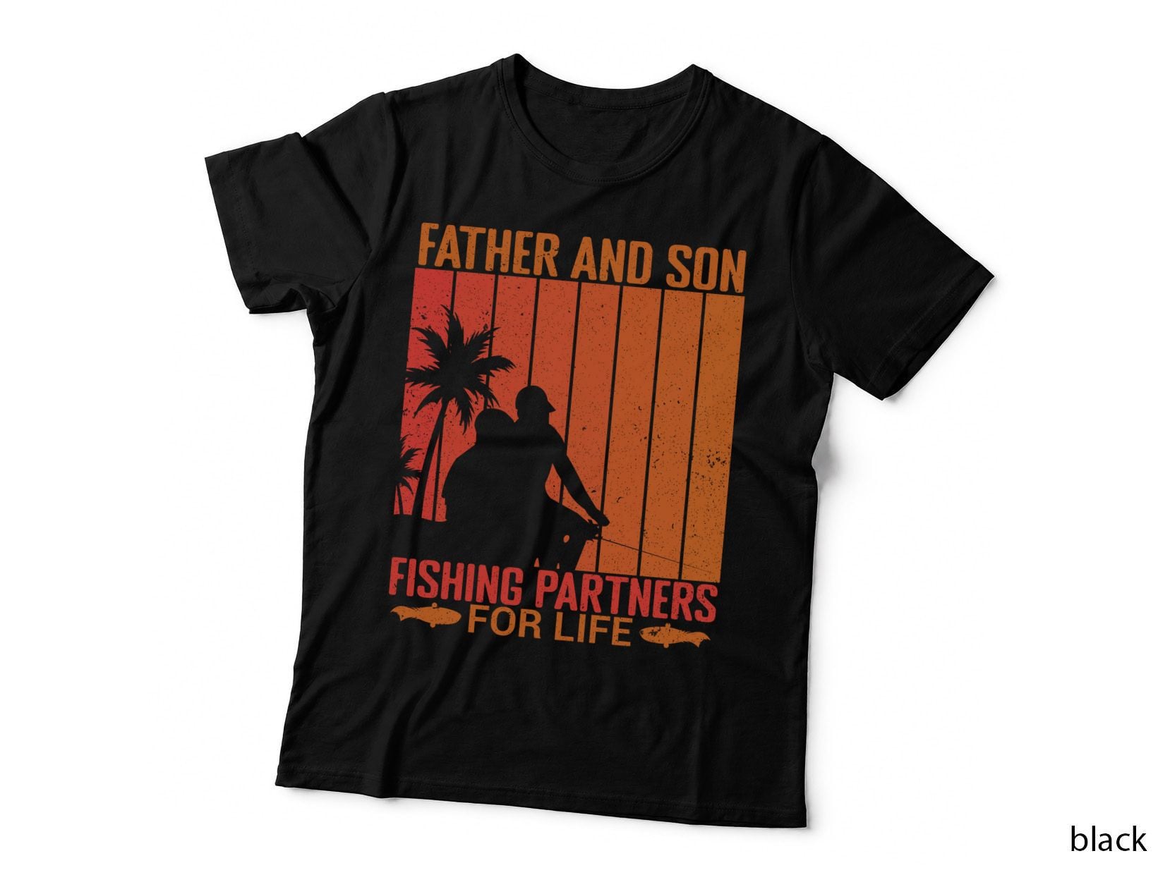 Father and Son Fishing Partners for Life Fathers Day T-Shirt