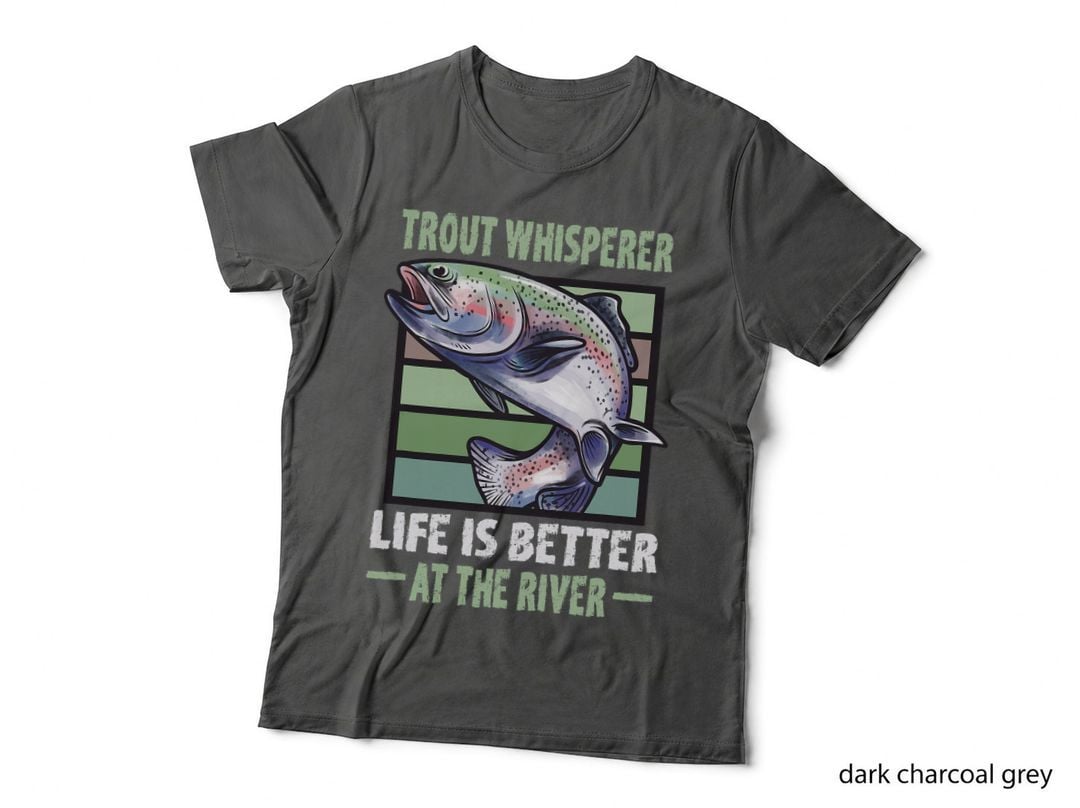 Fisherman Motif Trout Wisperer Fly Fishing, Outdoor Adventure T-Shirt