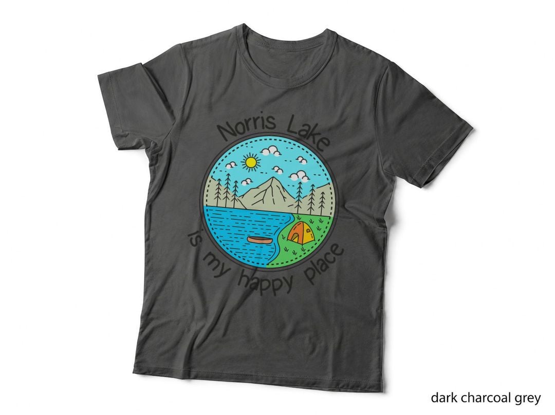 Fishing Boating Camping - My Happy Place Norris Lake T-Shirt