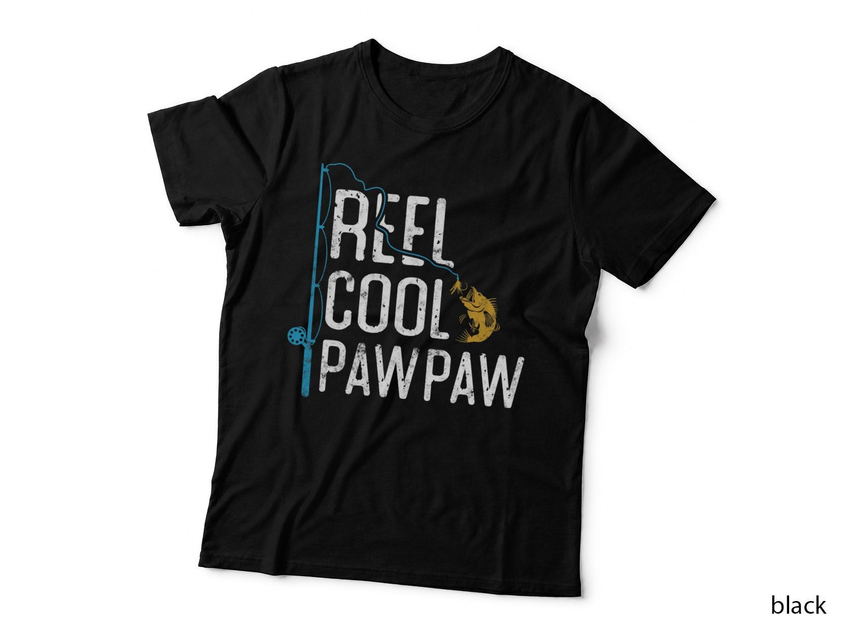 Fishing Reel Cool Pawpaw Father's Day Gift Fisherman Pawpaw T-Shirt