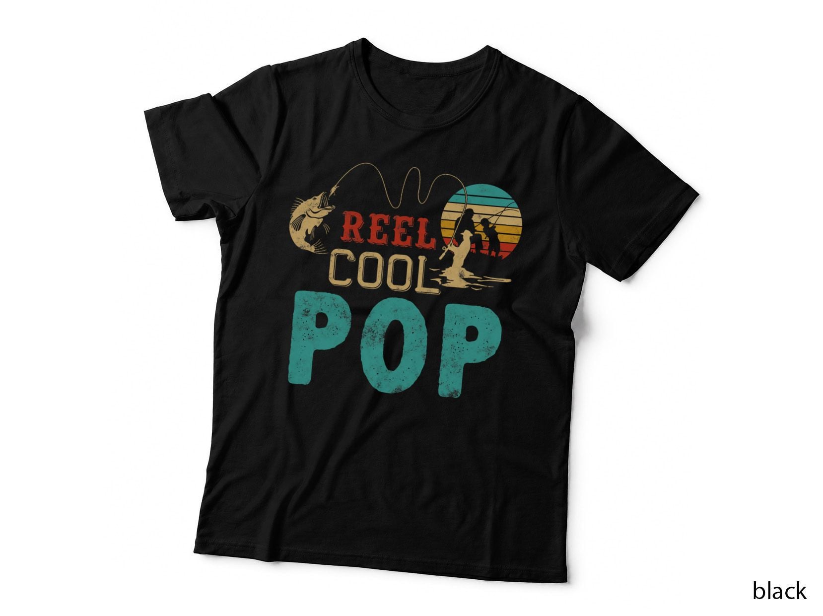 Fishing Reel Cool Pop Father's Day Gift for Fisherman Pop T-Shirt