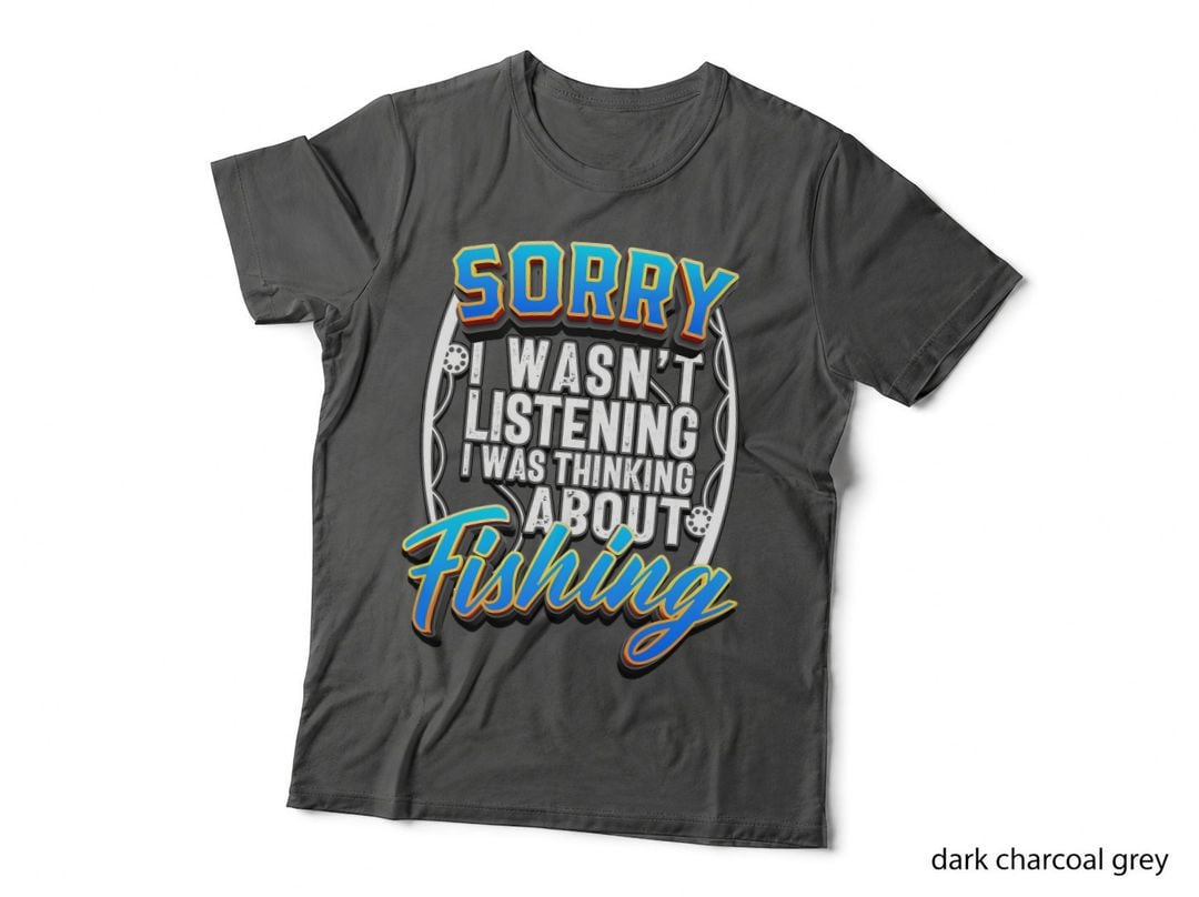 Fishing Tshirt, Thinking About Fishing Tee, Fishing T-Shirt