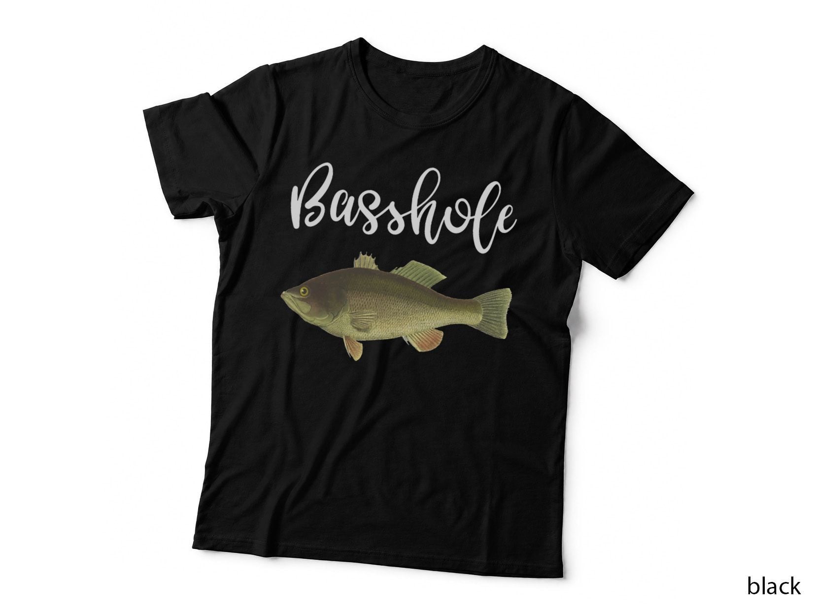 Funny Bass Fishing Basshole Fishing Tale Retired Fishing T-Shirt