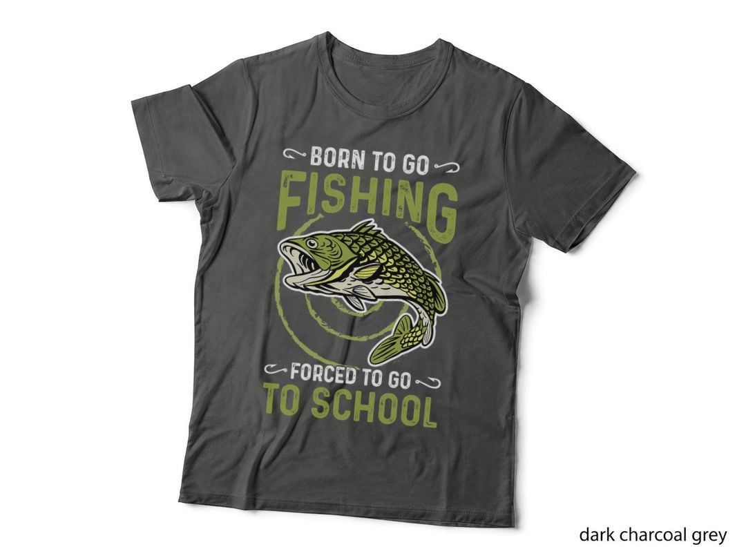 Funny Born to Go Fishing Bass Fish Fisherman Boys T-Shirt