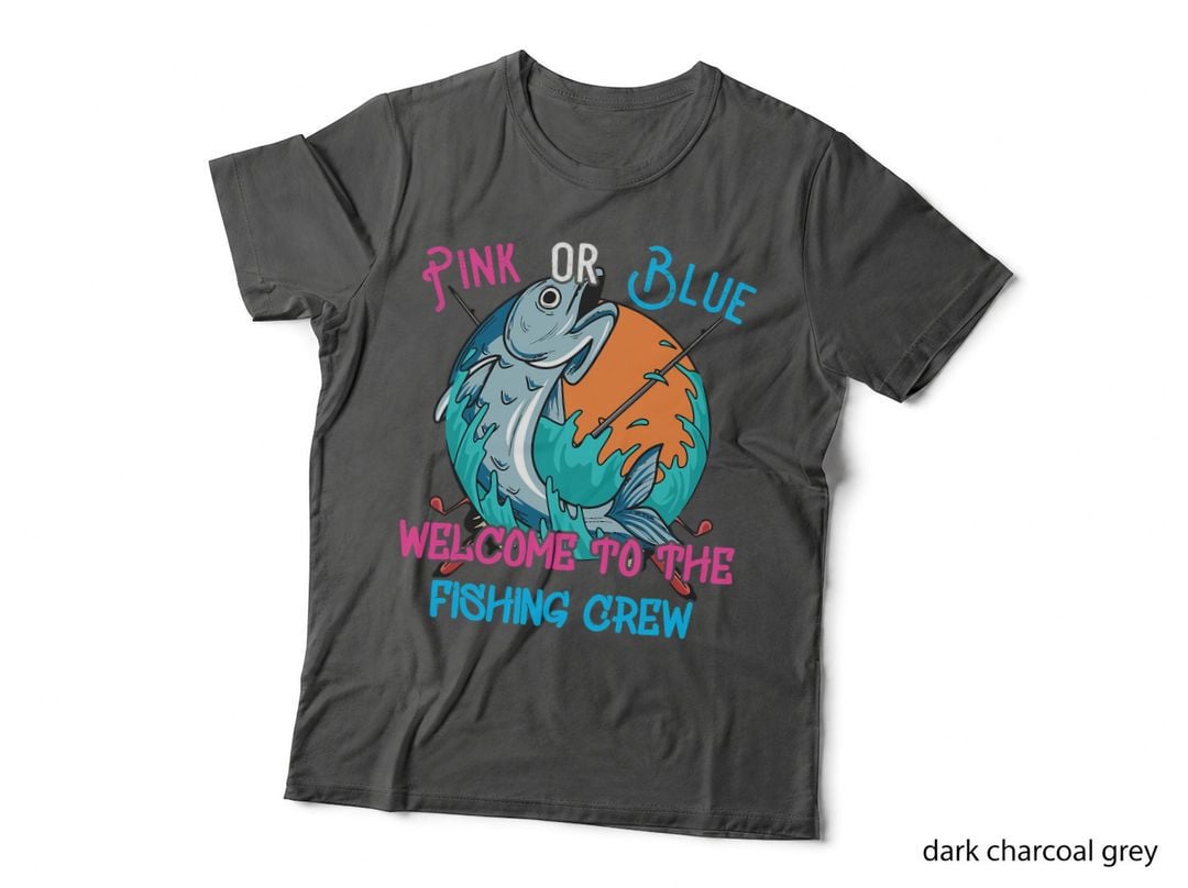Gender Reveal Fishing Design for a Fishermen T-Shirt