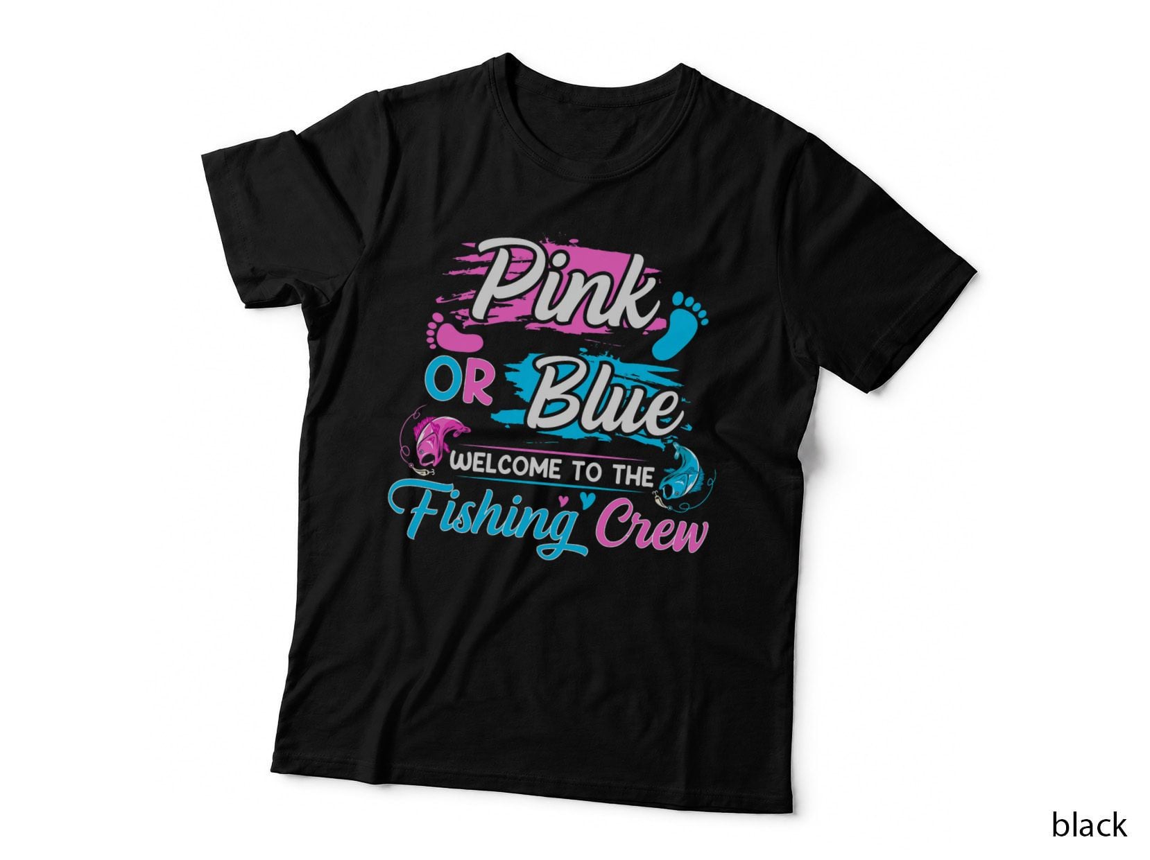 Gender Reveal Fishing Design for a Fishing Lover Family T-Shirt