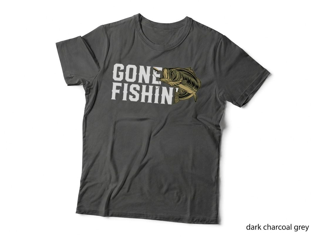 Gone Fishin Funny Largemouth Bass Fishing Gift for Fisherman T-Shirt