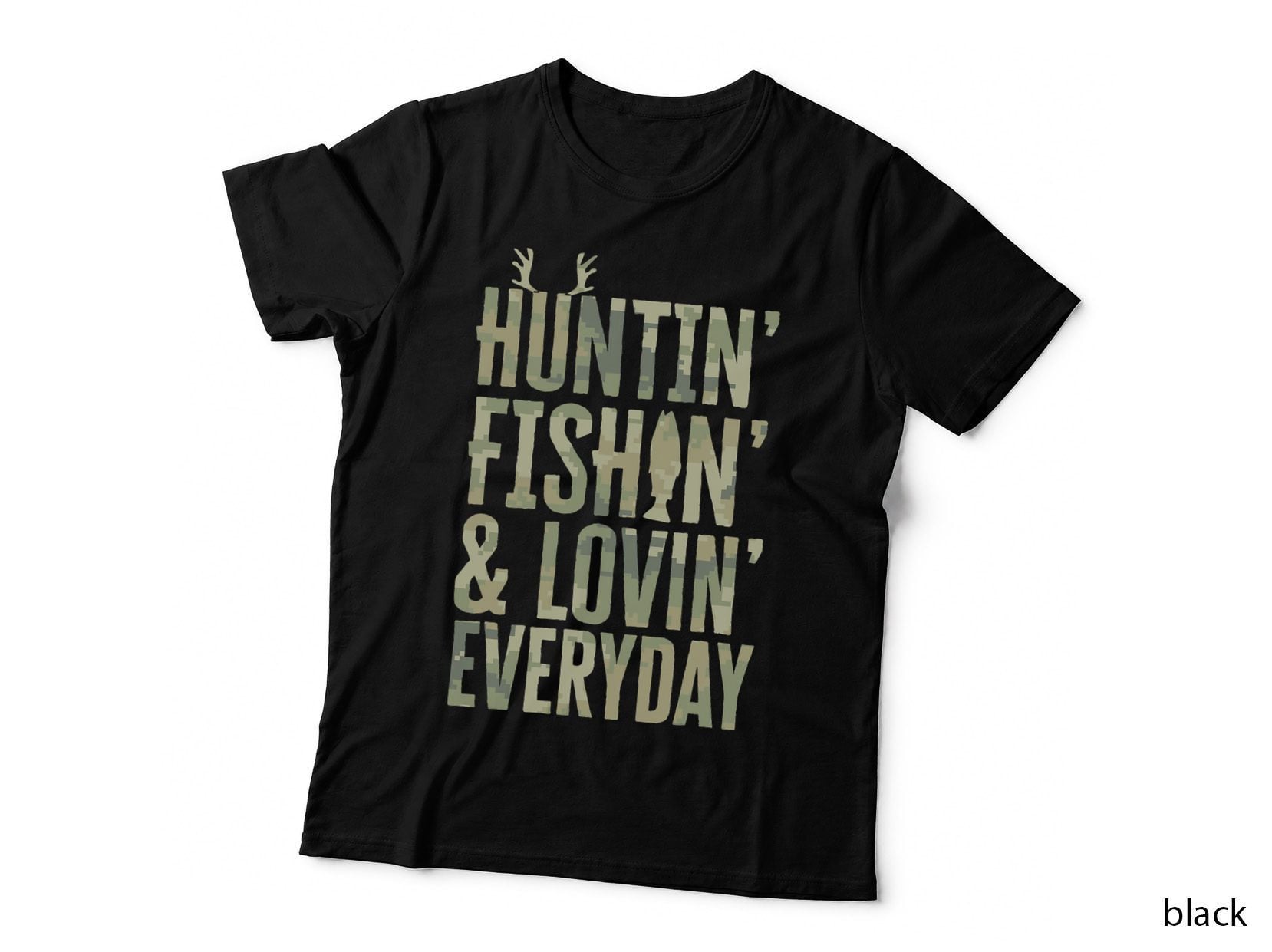 Hunting Fishing Loving Every Day Shirt, Fathers Day Camo T-Shirt