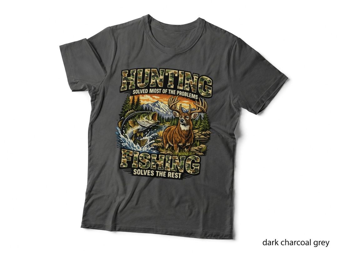 Hunting Solved Most of the Problems Fishing Solves the Rest Outdoor T-Shirt