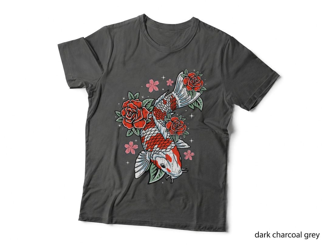 Japan Koi Carp Fish Funny Japanese Fishing Lover Graphic T-Shirt