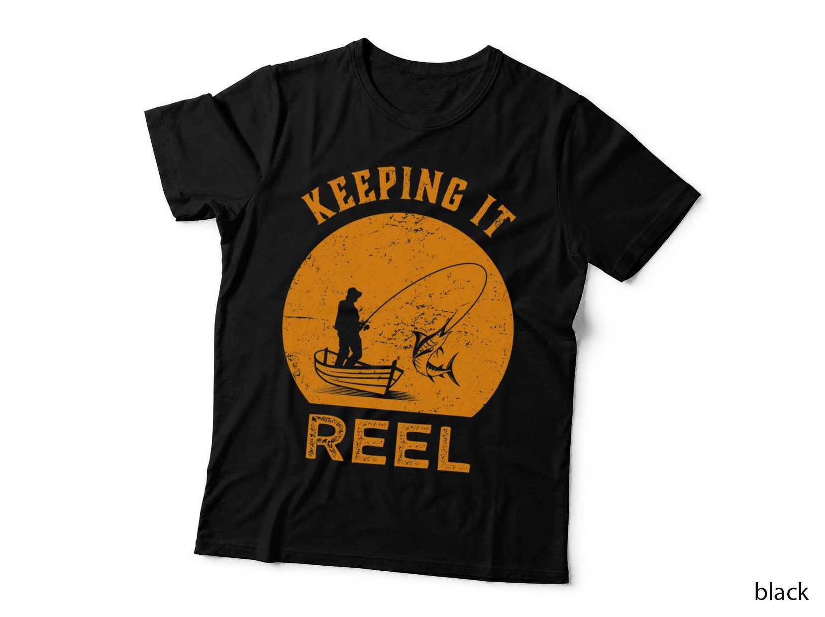 Keep It Reel Funny Fishing Fisherman Angling Dad T-Shirt