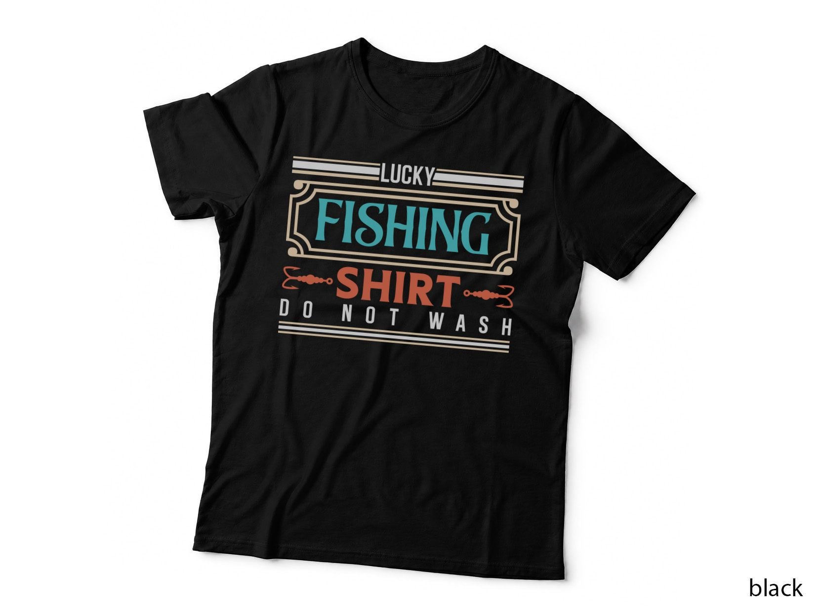 Lucky Fishing Shirt Do Not Wash Fishing T-Shirt, Fishing Lure-Themed Graphic