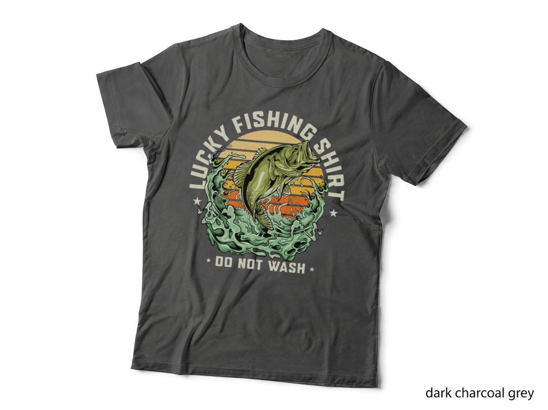 Lucky Fishing Shirt Do Not Wash Vintage Fishing Lover Gag T-Shirt