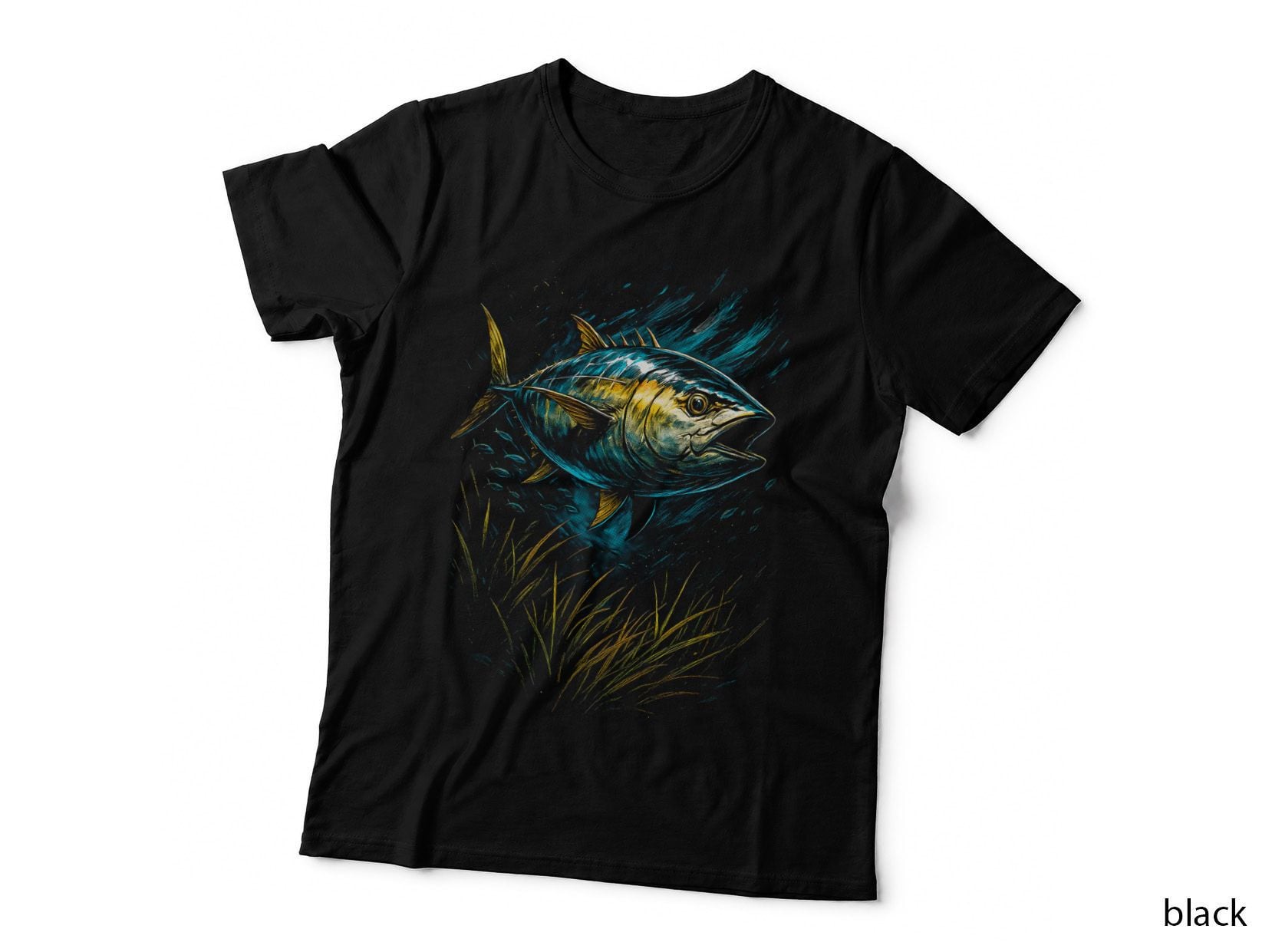 Pike Fishing T-Shirt, Halftone Elegant Pike Pose Graphic Tee