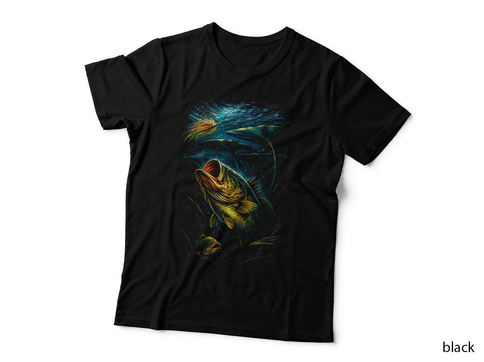 Pike Fishing T-Shirt, Halftone Fierce Pike Jaws Graphic Tee, Angler Shirt