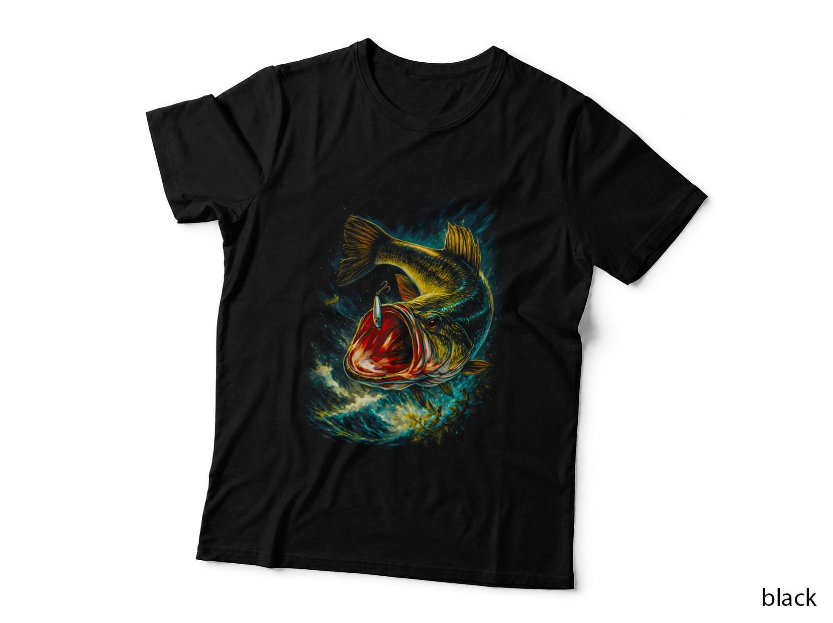 Piranha T-Shirt, Halftone Toothy Piranha Graphic Tee, Exotic Fish Shirt