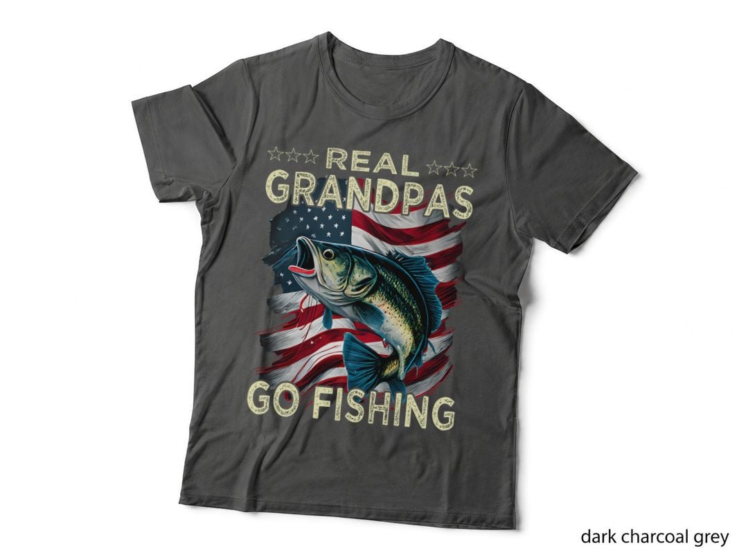 Real Grandpas Go Fishing - Largemouth Bass T-Shirt