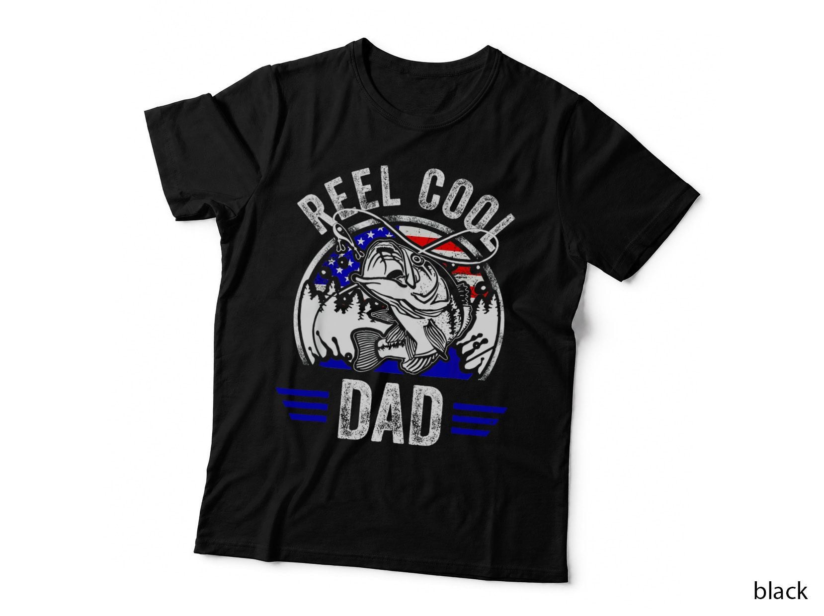 Reel Cool Dad Father's Day Fisherman Fishing Vintage T-Shirt