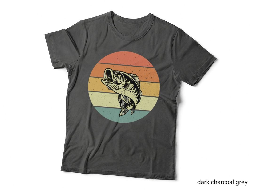 Retro Bass Fish Outfit Largemouth Bass Fishing T-Shirt