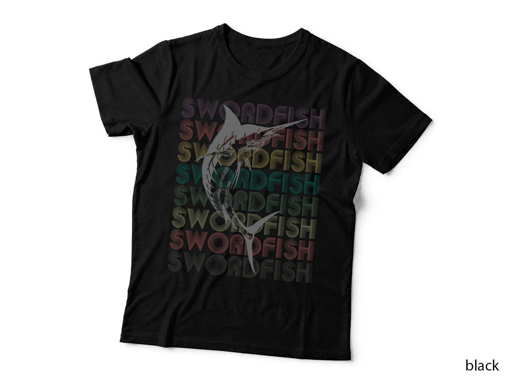 Retro Fishing Vintage Swordfish Fishing Lover T-Shirt