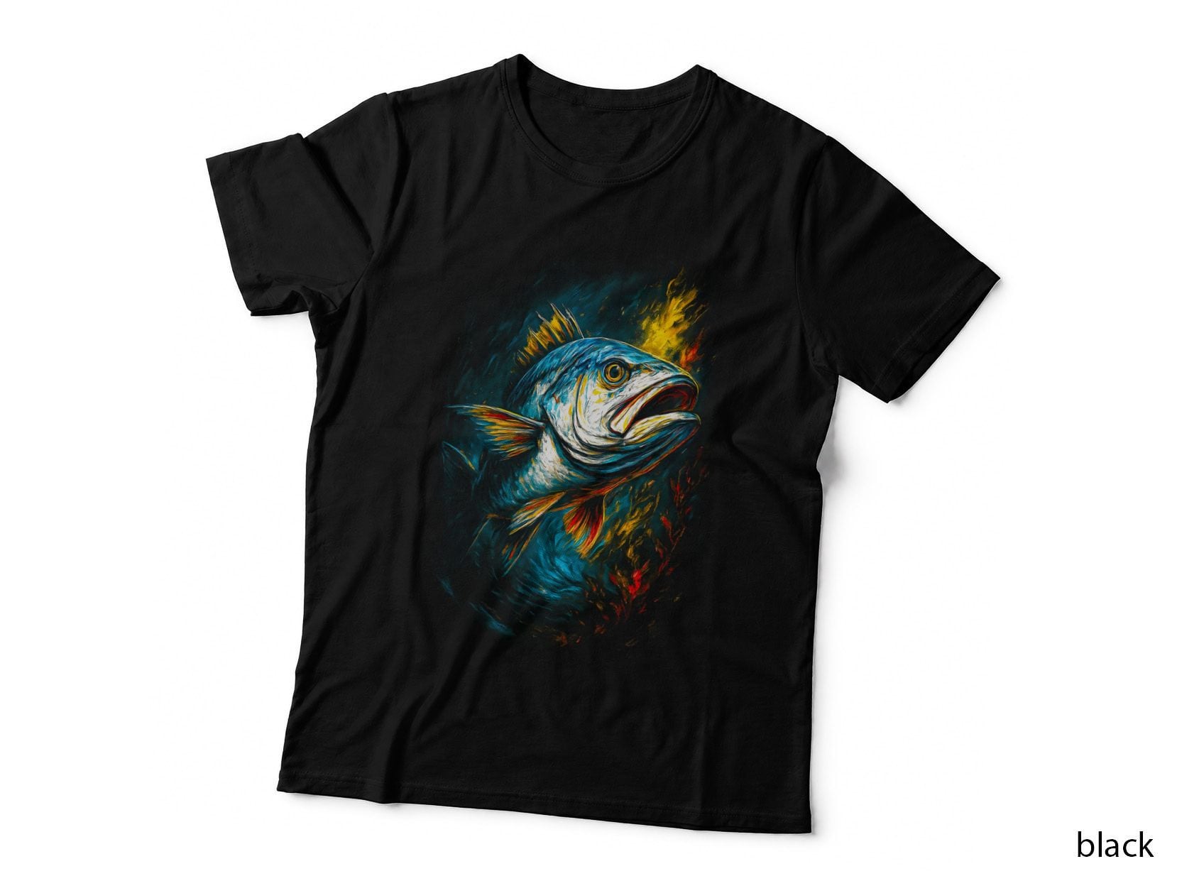 Snapper Fishing T-Shirt, Halftone Snapper Coral Reef Graphic Tee