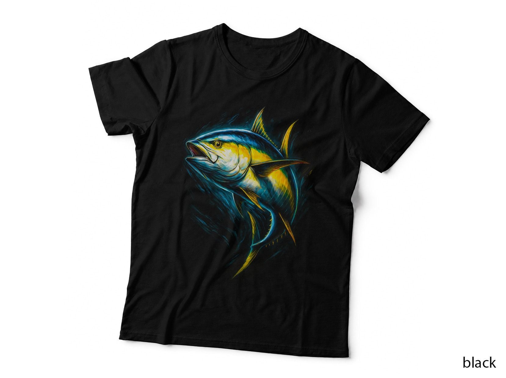 Tarpon Fishing T-Shirt, Halftone Golden Tarpon Portrait Graphic Tee
