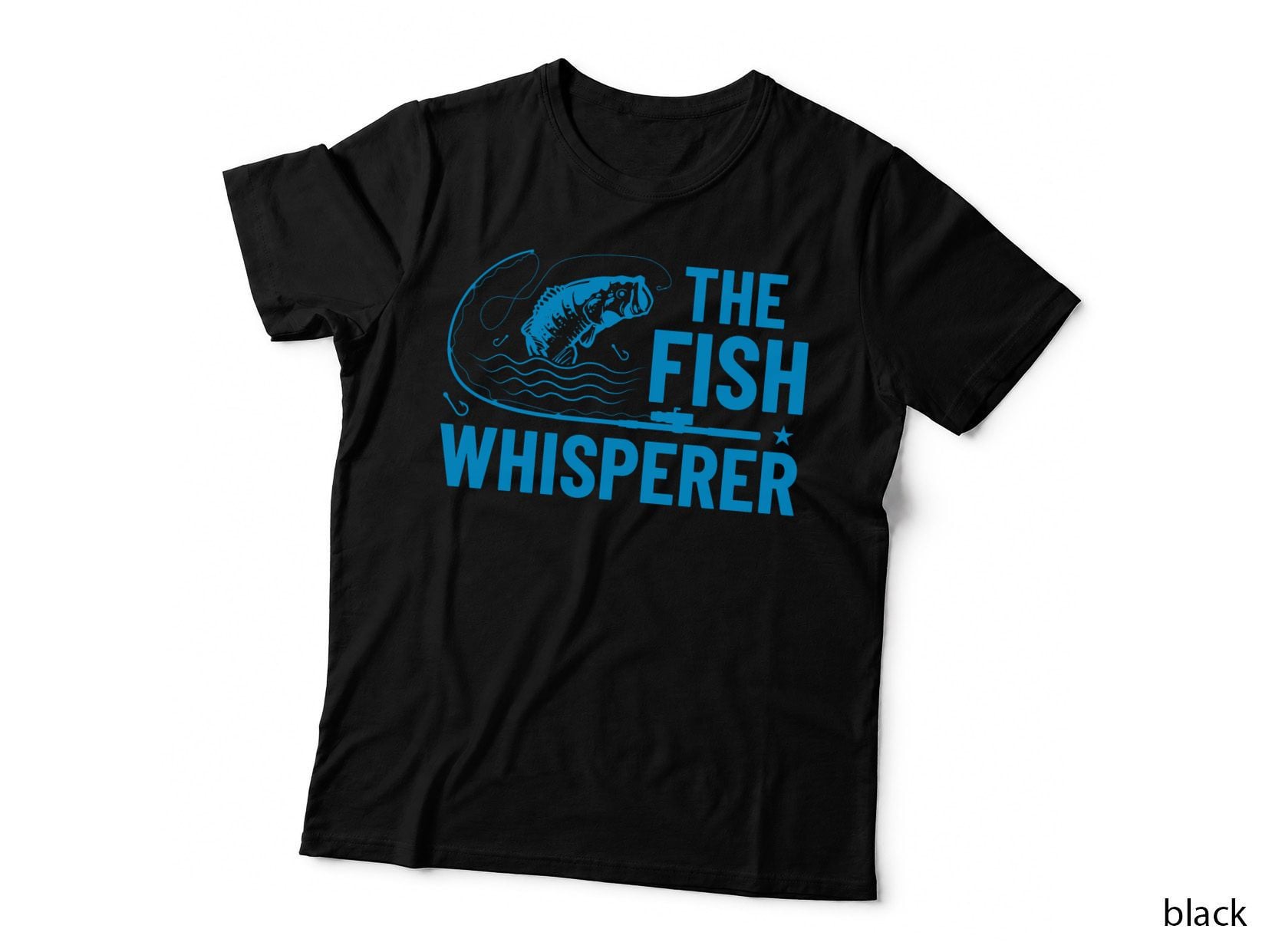 The Fish Whisperer Fishing T-Shirt, Fish Jumping Out of Water with Graphic Tee