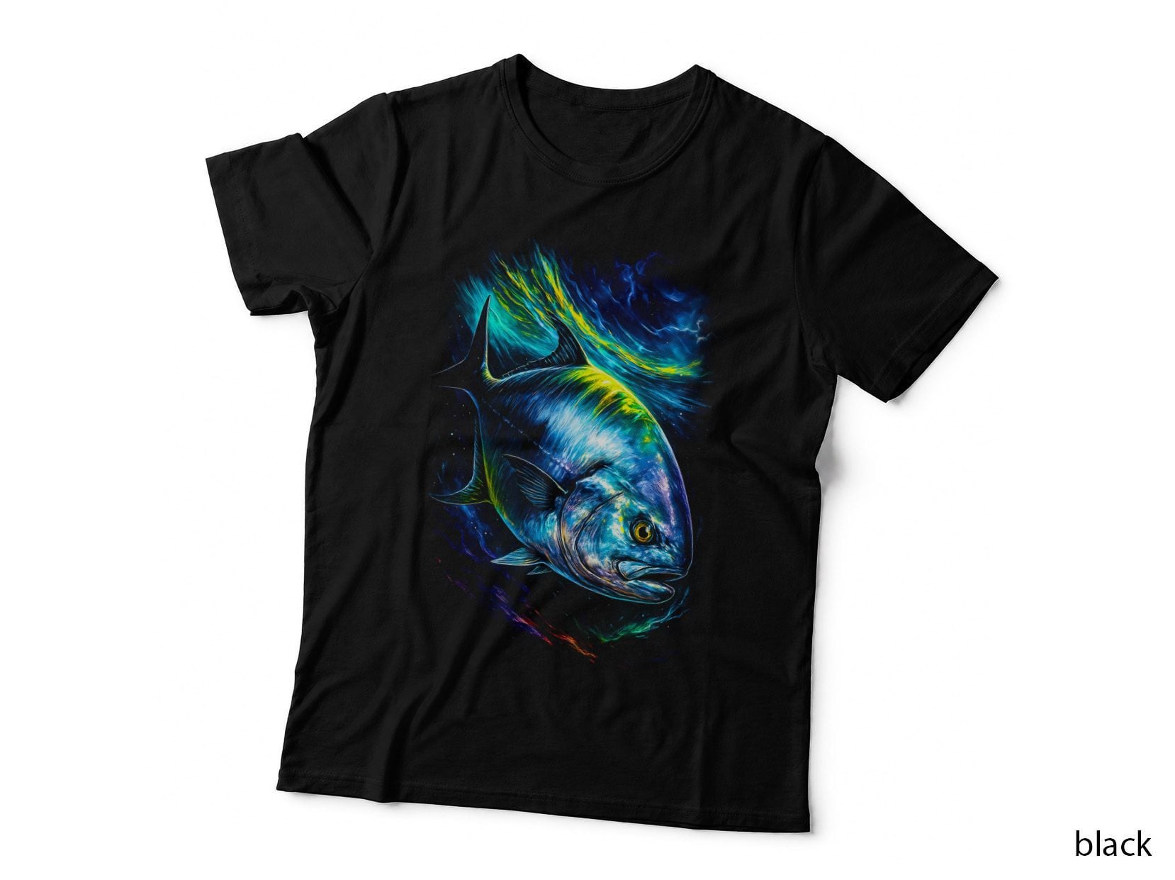 Tuna Fishing T-Shirt, Halftone Muscular Bluefin Tuna Graphic Tee
