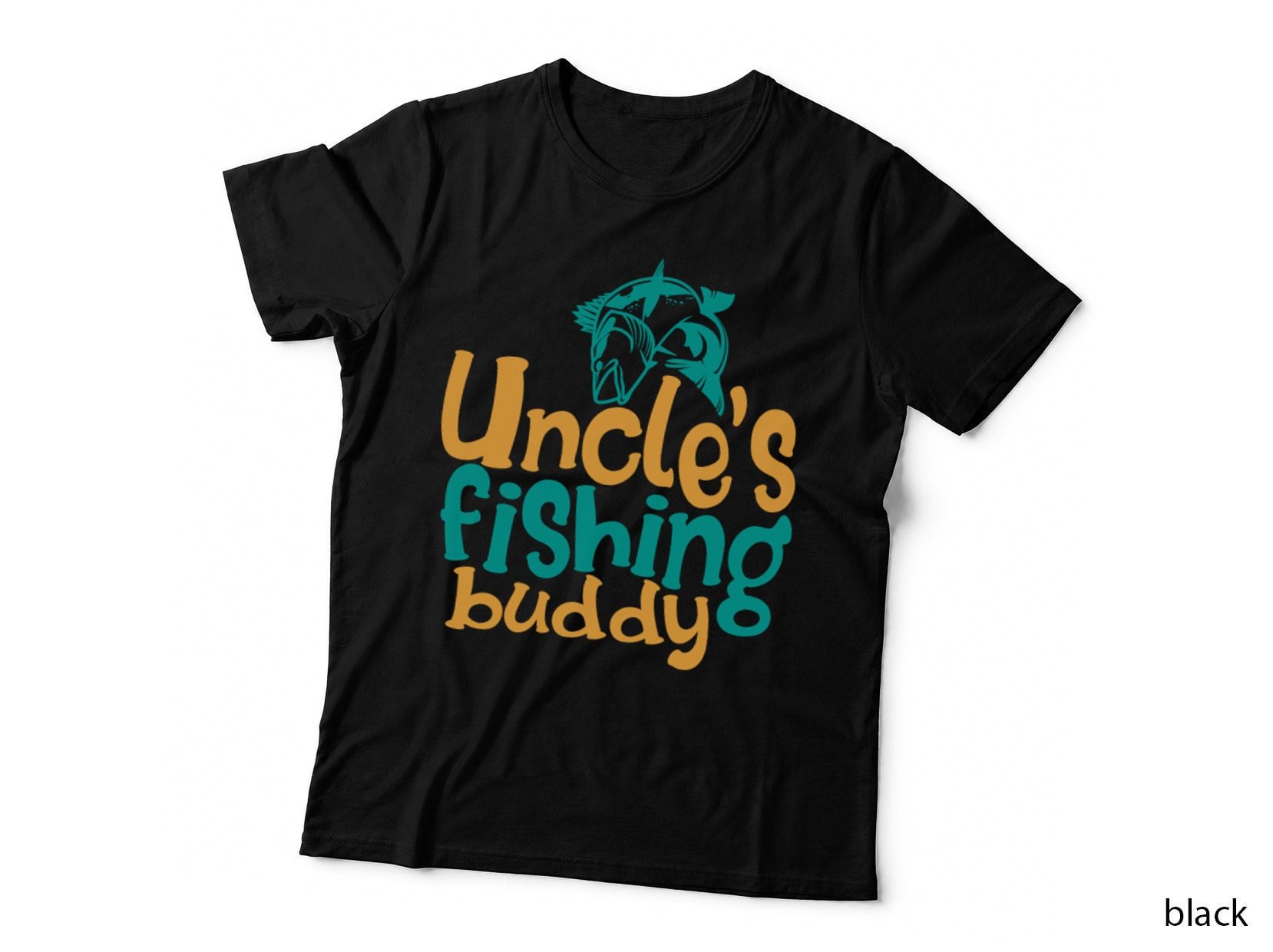 Uncle's Fishing Buddy Fishing T-Shirt, Fishing Buddy with Fish Graphic Tee