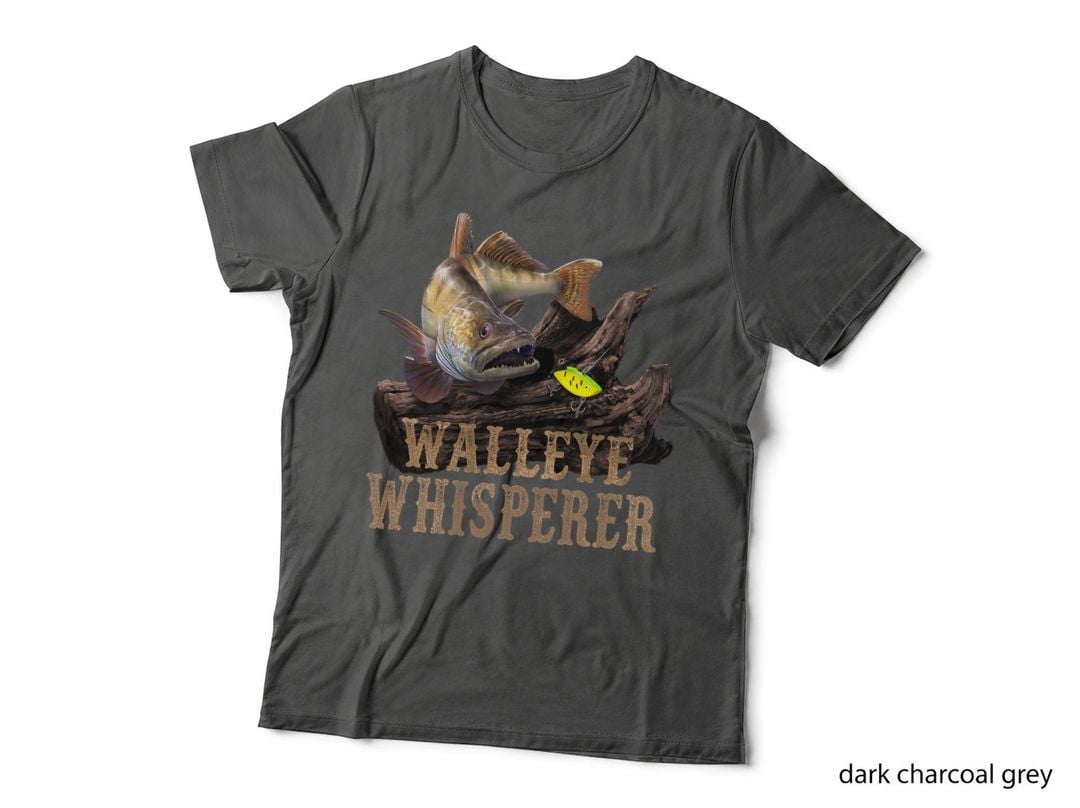 Walleye Fishing T-Shirt, Vintage Fishing Print, Angler Gift Idea