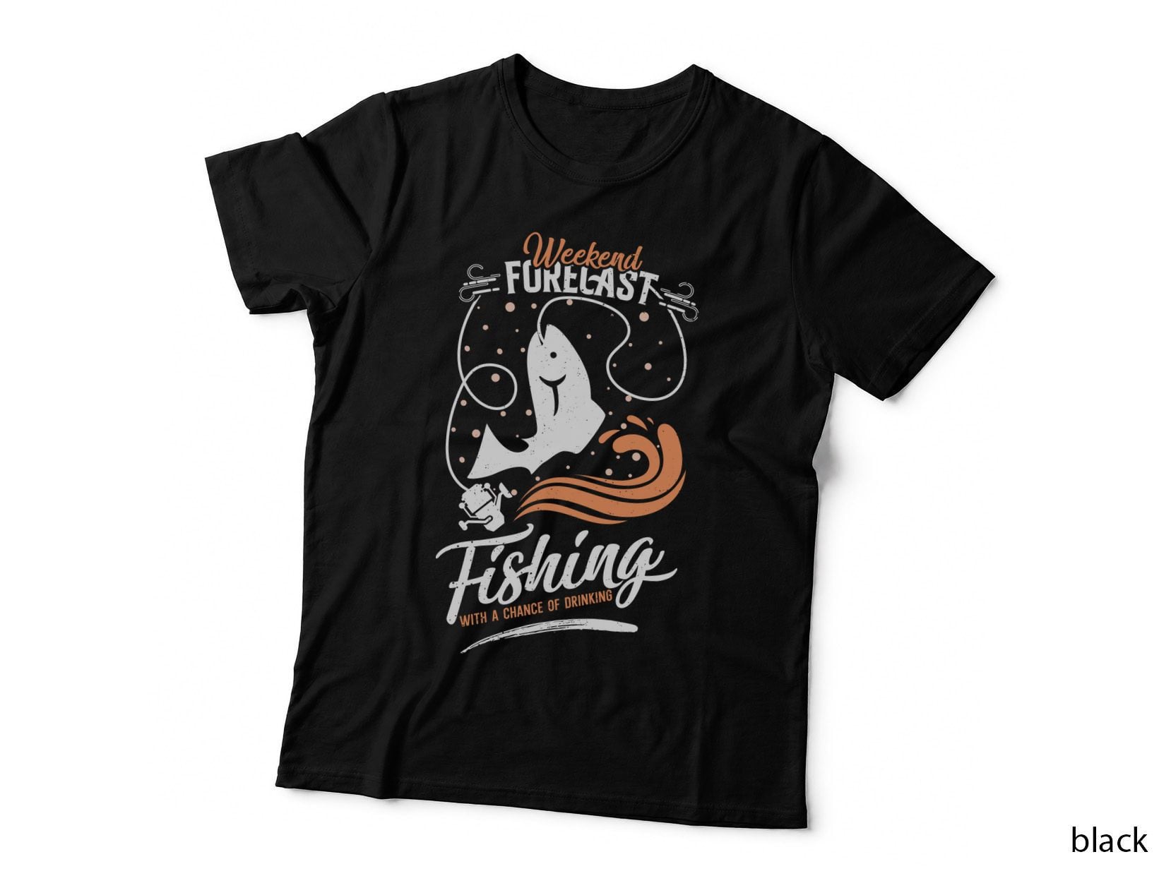 Weekend Forecast Fishing with a Chance of Drinking Fishing T-Shirt