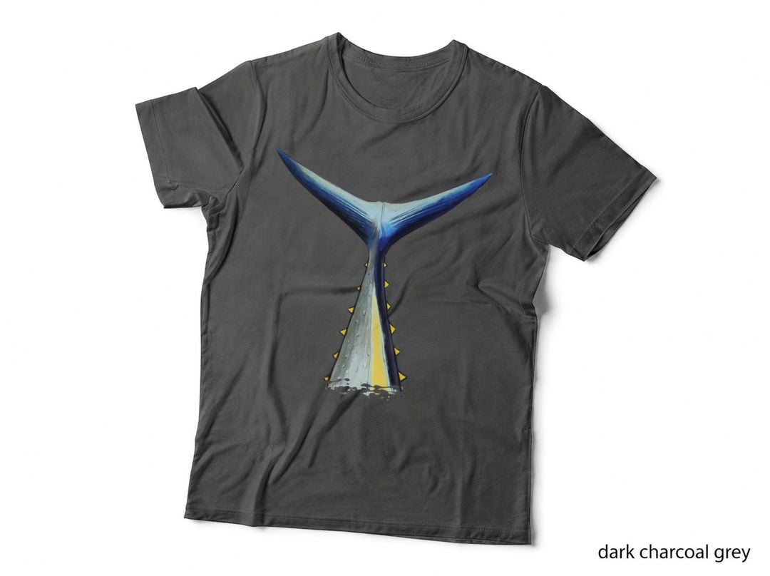 BACK PRINT Deep Sea Fishing Tuna Tail Bluefin Tuna Pullover Hoodie T-Shirt