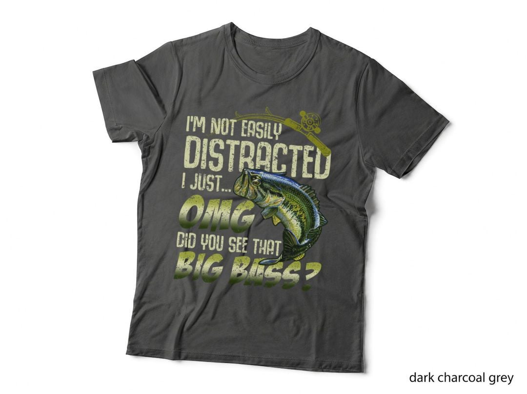 Big Bass Fishing T-Shirt, Funny Fishing Humor, Fisherman Gift Idea
