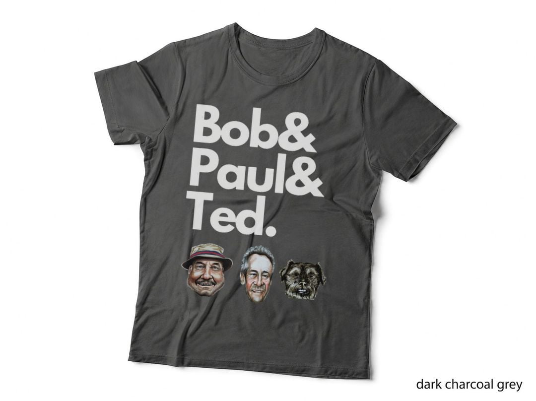 Bob Paul and Ted Outline Tee, Mortimer Whitehouse Fan Art, Gone Fishing