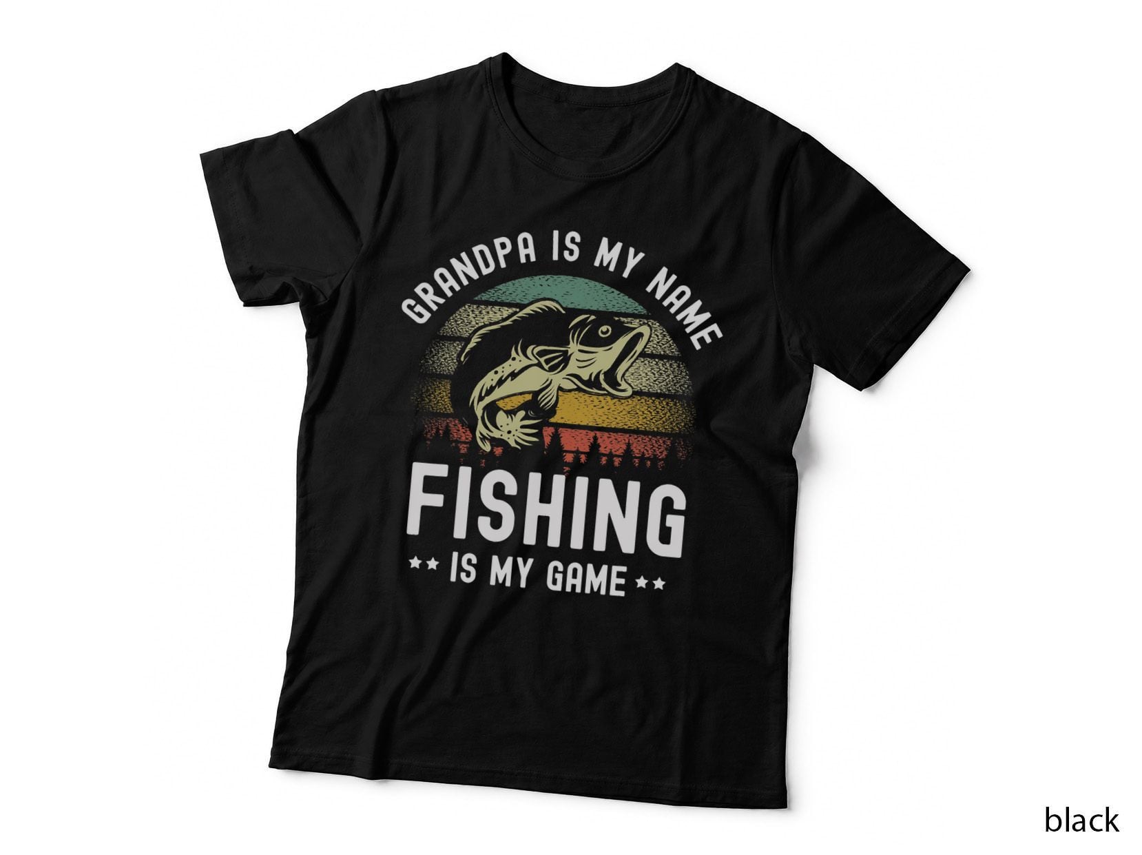 Fisher Fish Fishermen Bait Fishing Rod Boys Girls Bass T-Shirt