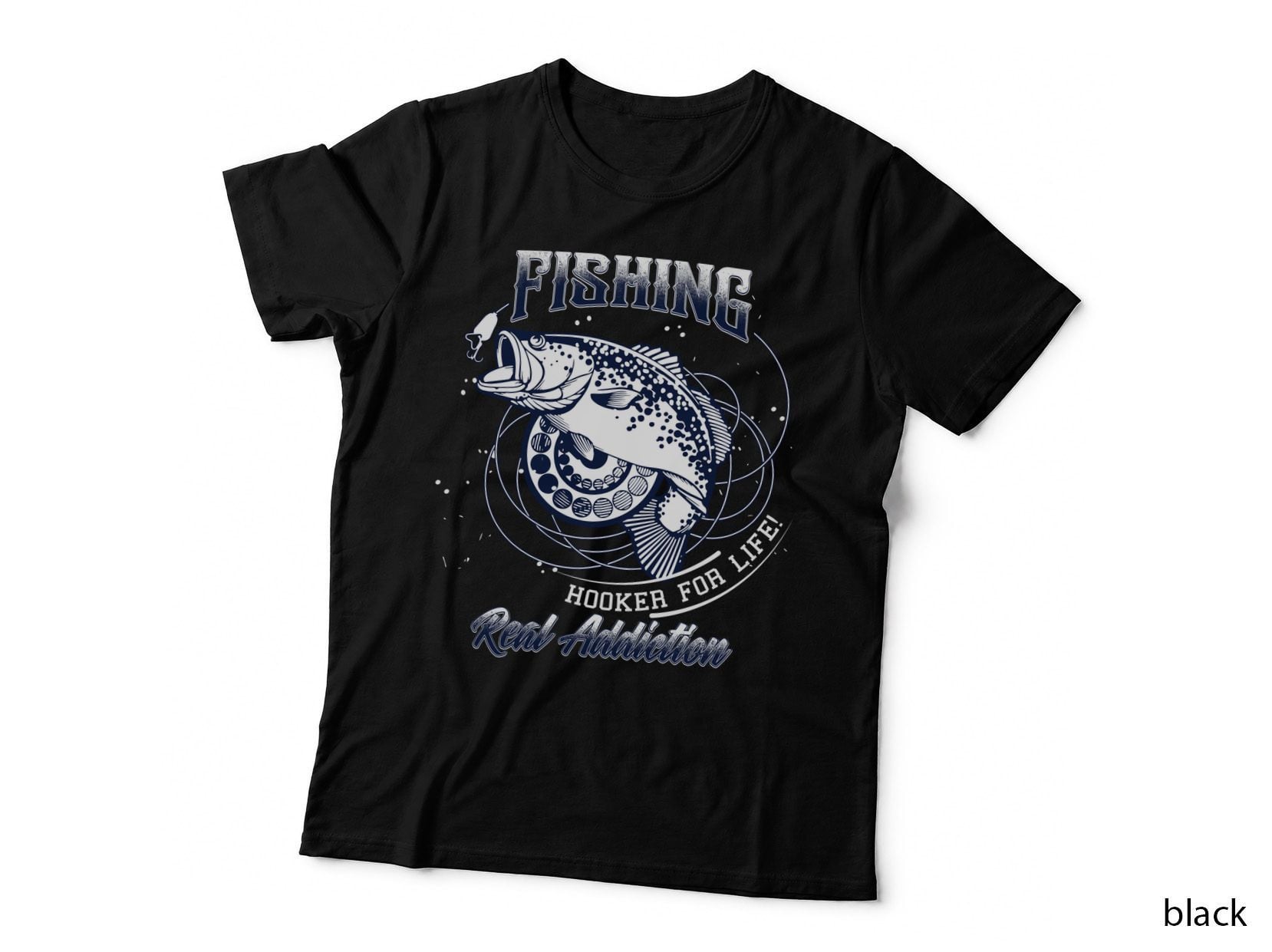 Fishing Hooker for Life T-Shirt, Nautical Style, Fisherman Gift Idea