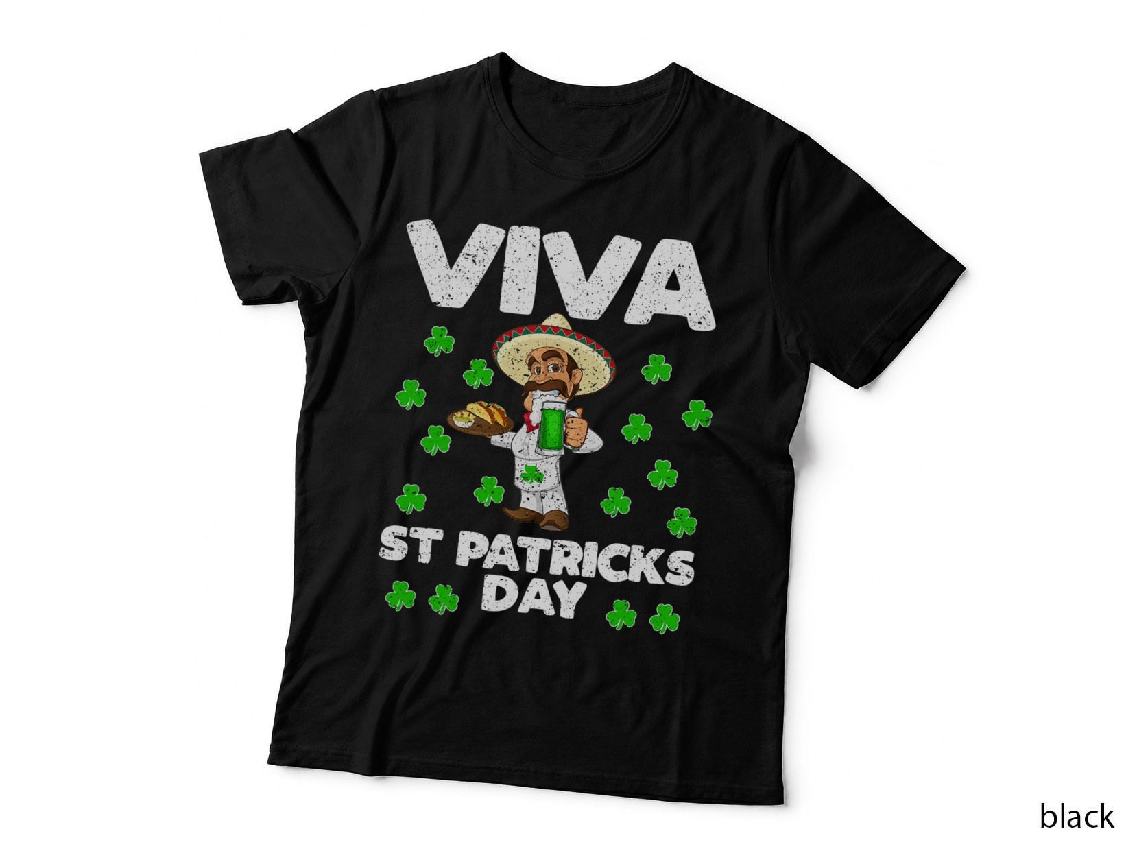 Viva St Patrick's Day Mexican Gift, Beer Tequila Tacos Drink T-Shirt