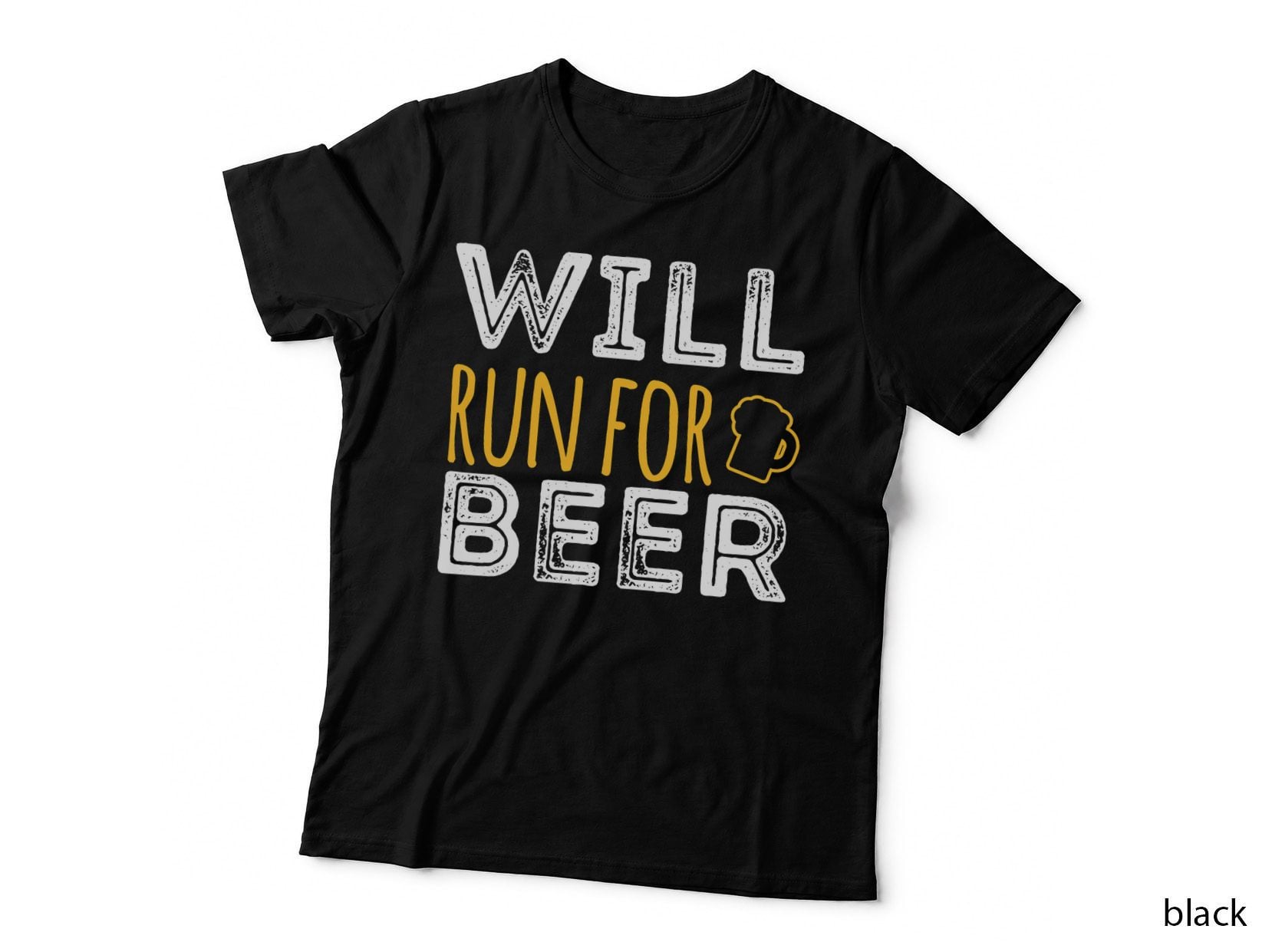 Will Run for Beer Funny Running Marathon Half Marathon 10k T-Shirt