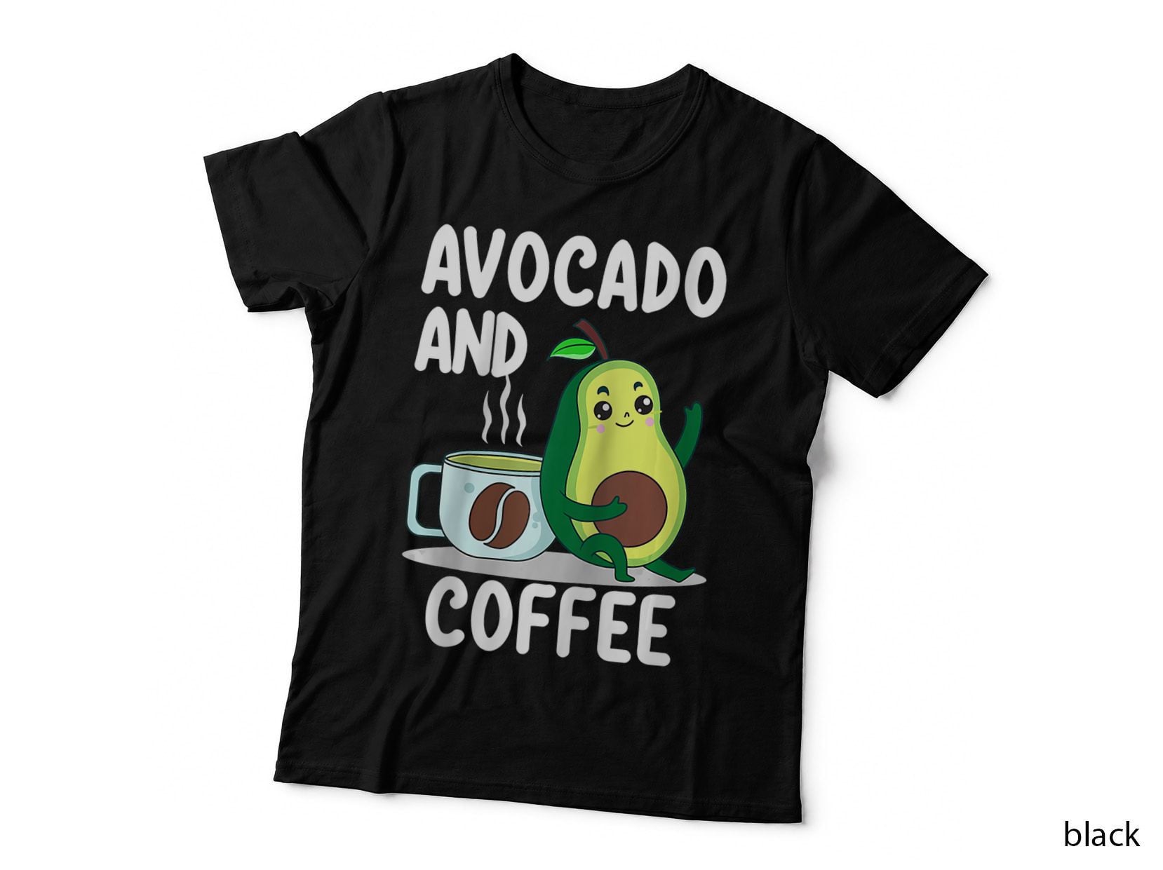 Avocado and Coffee Lover Keto Vegan Vegetarian T-Shirt