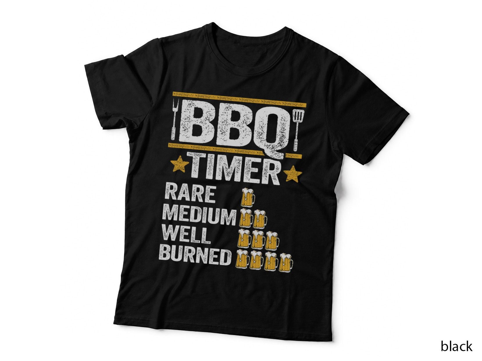 BBQ Timer Grilling Barbecue Smoking Meat Funny Pig Pork Rub T-Shirt
