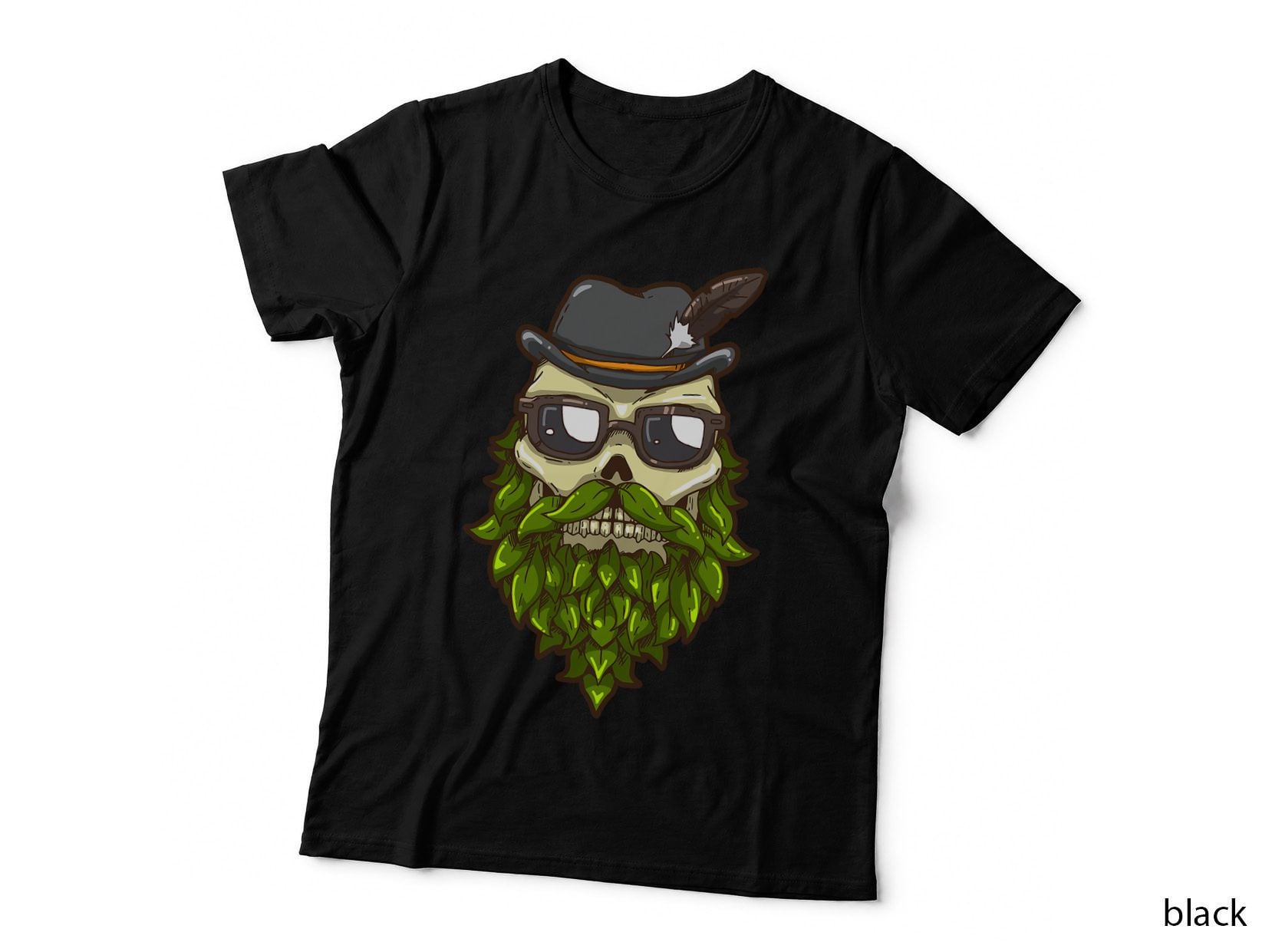 Bearded Skull Oktoberfest Hops Craft Beer Brewer T-Shirt
