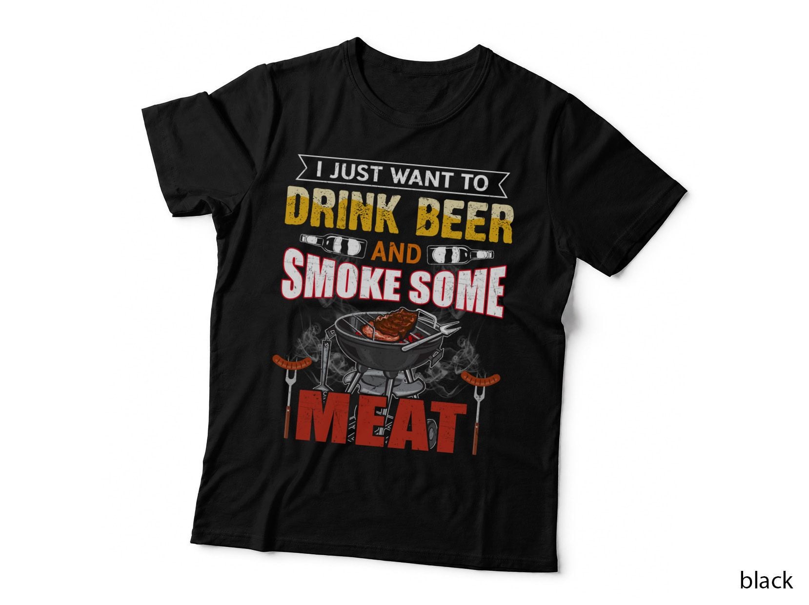 Drink Beer and Smoke Some Meat Shirt, Ipa Mood, Stein and Foam, Gift T-Shirt