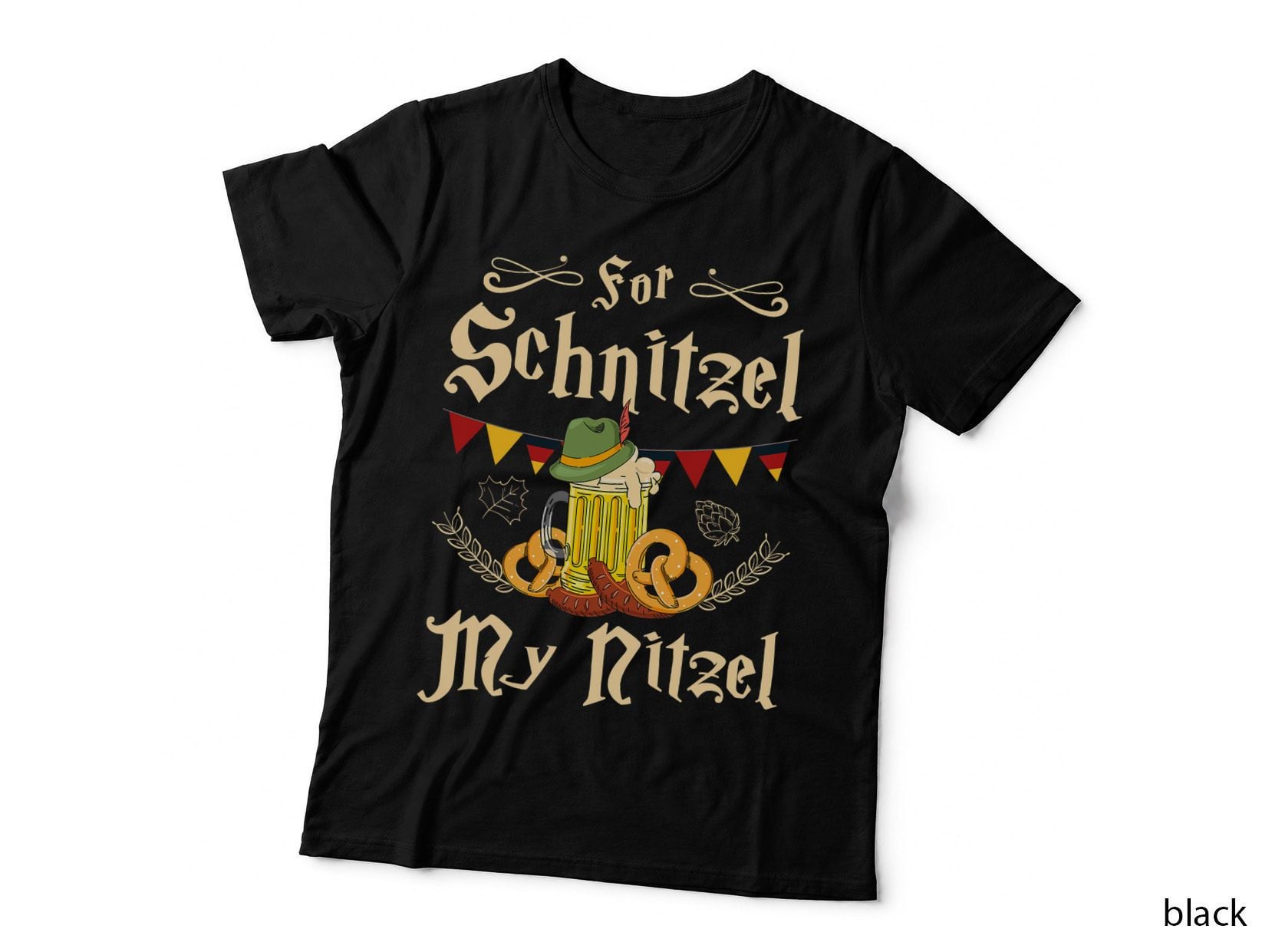 For Schnitzel Funny German Oktoberfest Beer Party My Nitzel T-Shirt